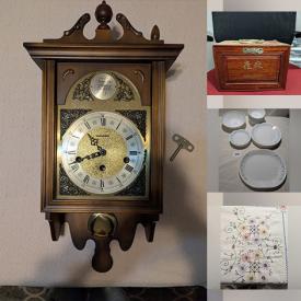 MaxSold Auction: This online auction features wine cabinet, antique Mahjongg set, percussion instruments, sterling flatware, beauty appliances, Sherm Pehrson paintings, nesting dolls, vintage baby items, dolls & furniture, fabric, office supplies, and more!